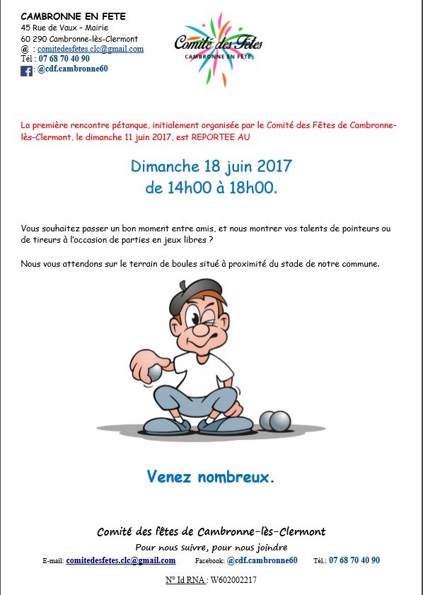 Petanque 18 juin