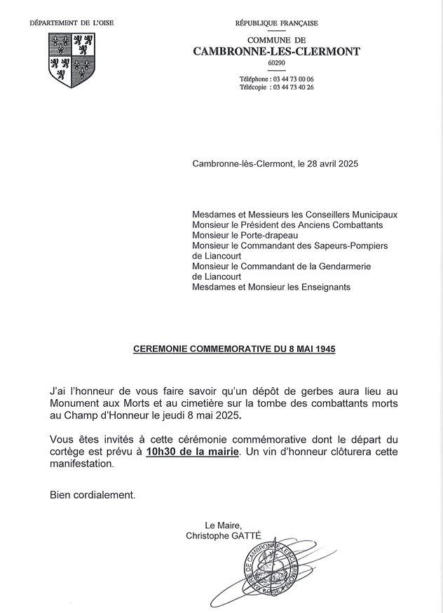 8 mai invit