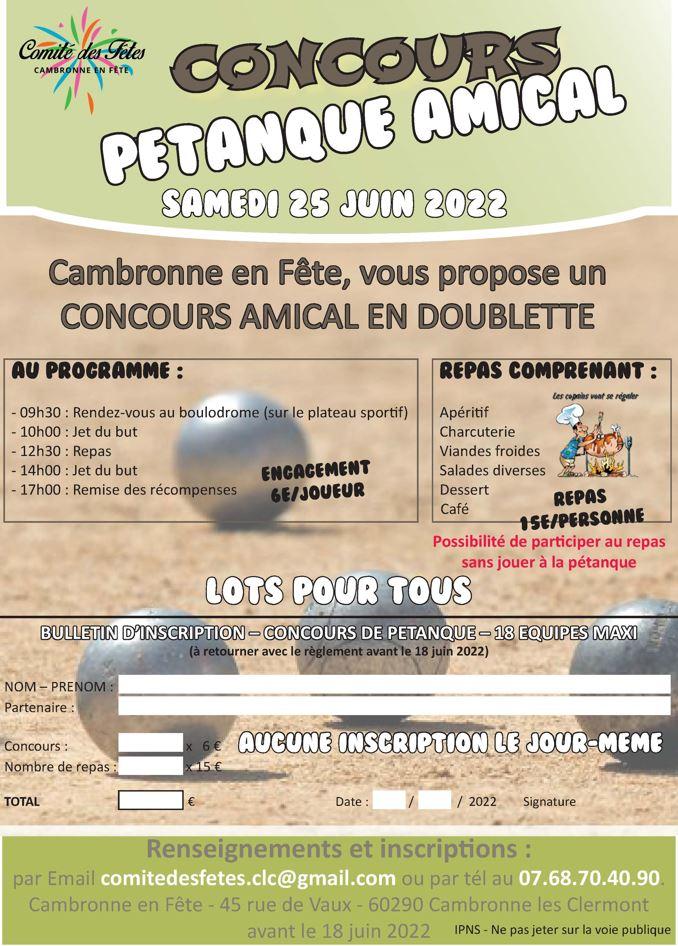 Concours petanque